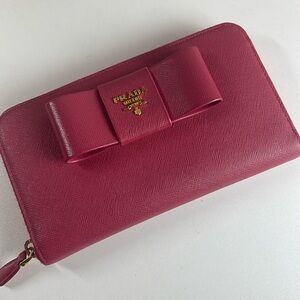 Prada Pink Continental Wallet